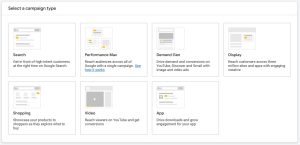 انواع کمپین های تبلیغاتی گوگل