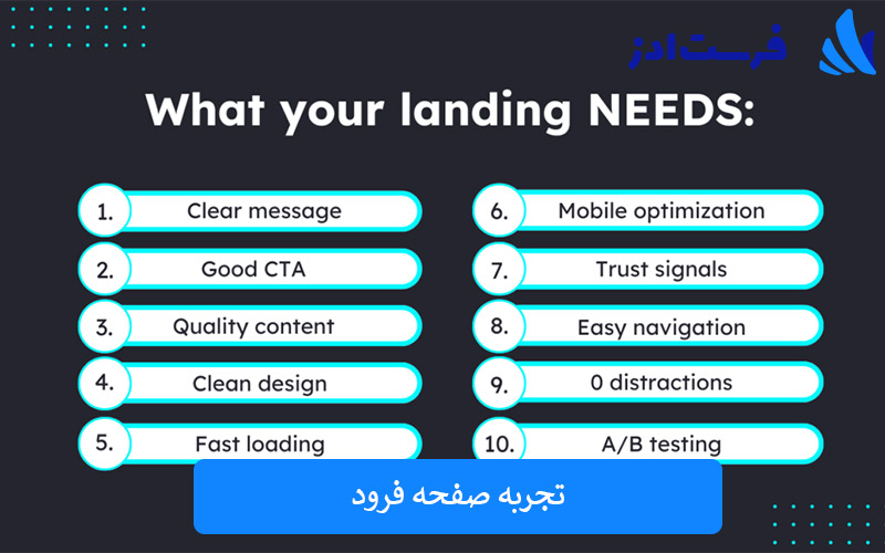 تجربه صفحه فرود